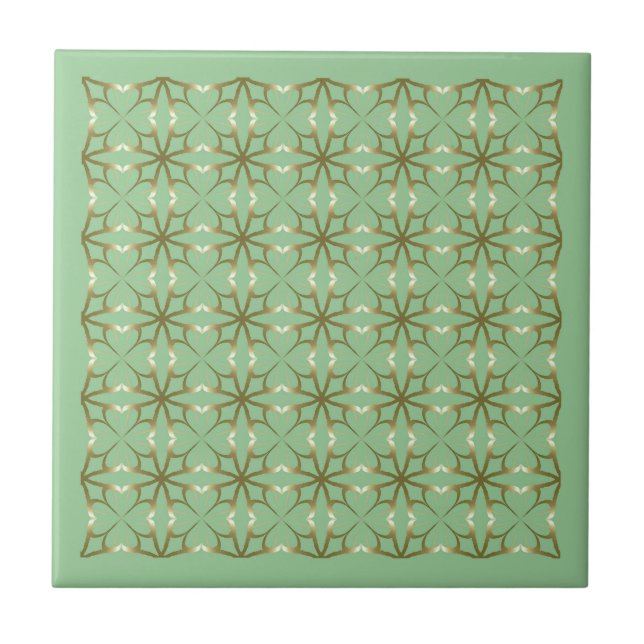 Azulejo De Cerâmica Clovers de Quatro Folhas (Frente)