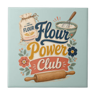 Azulejo De Cerâmica Clube de Panificação Flour Power Cottage