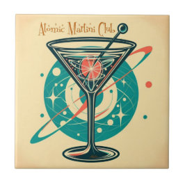 Azulejo De Cerâmica Clube Martini Atômico Era Espacial