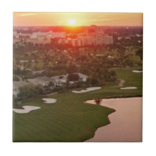 Azulejo De Cerâmica Clube no por do sol, Aventura, Florida