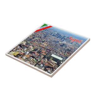 Azulejo De Cerâmica CMP054 NAPLES, Cidade Antiga, Campânia, Itália,