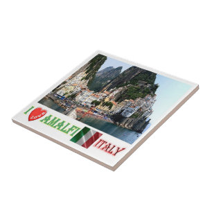 Azulejo De Cerâmica CMP136 AMALFI Eu Amo, Itália,
