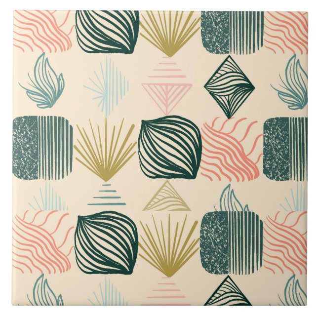 Azulejo De Cerâmica Coágulo Tribal de Caribe Negrito: Borboleta (Frente)