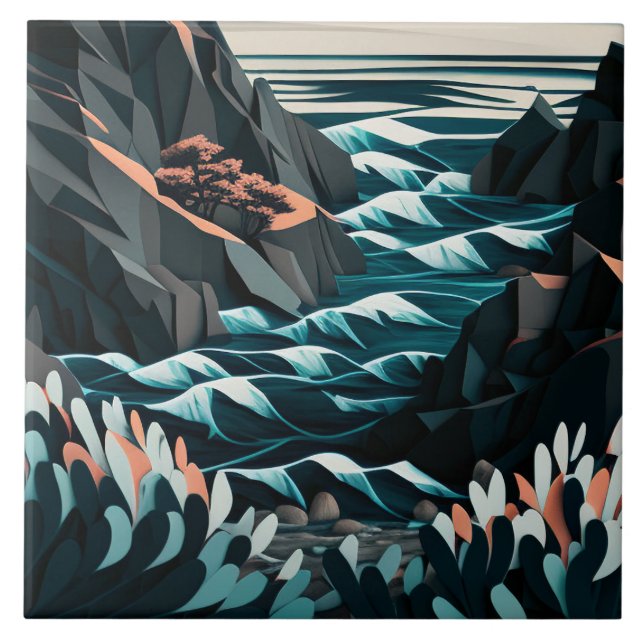 Azulejo De Cerâmica Coastal Energy (Frente)