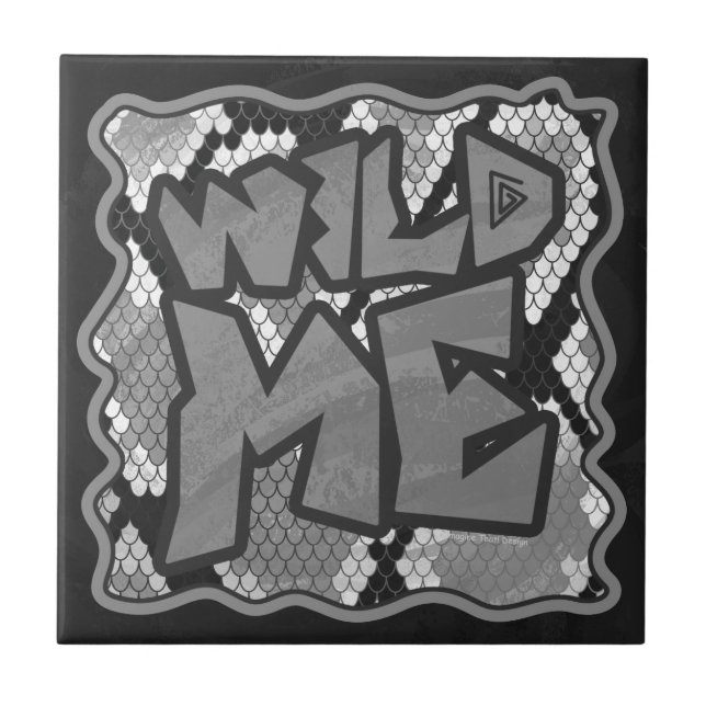 Azulejo De Cerâmica Cobra Amarelo e Impressão Dourado (Frente)