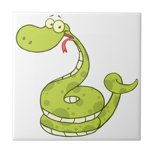 Azulejo De Cerâmica Cobra verde (Frente)