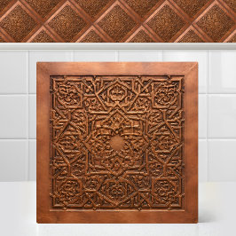 Azulejo De Cerâmica Cobre Antigo Arabesco Marroquino Geométrico Metáli