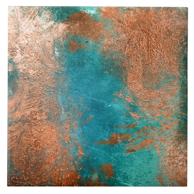 Azulejo De Cerâmica Cobre - Patina (Frente)