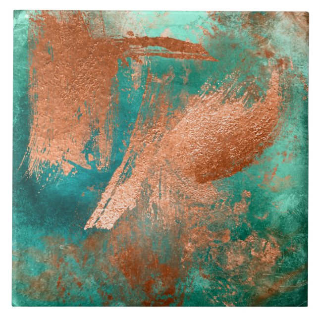 Azulejo De Cerâmica Cobre - Patina (Frente)