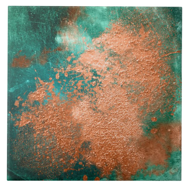 Azulejo De Cerâmica Cobre - Patina (Frente)
