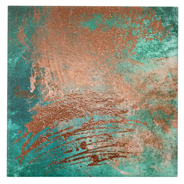 Azulejo De Cerâmica Cobre - Patina (Frente)