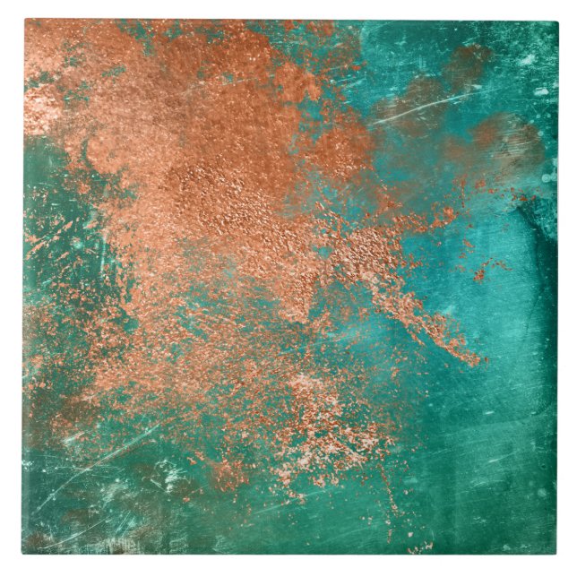 Azulejo De Cerâmica Cobre - Patina (Frente)