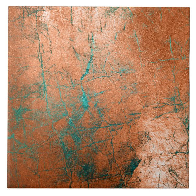 Azulejo De Cerâmica Cobre - Patina (Frente)