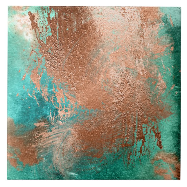 Azulejo De Cerâmica Cobre - Patina (Frente)