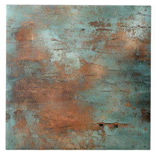 Azulejo De Cerâmica Cobre Patina - Metálico Russo