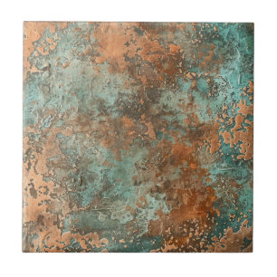 Azulejo De Cerâmica Cobre Patina - Russo Metálico