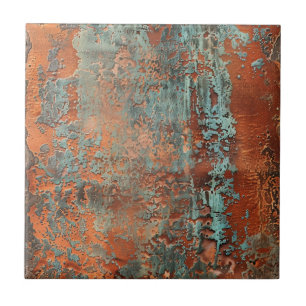 Azulejo De Cerâmica Cobre Patina - Russo Metálico