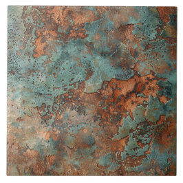 Azulejo De Cerâmica Cobre Patina - Russo Metálico
