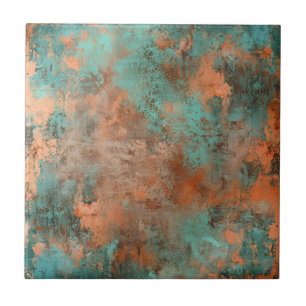 Azulejo De Cerâmica Cobre Patina - Russo Metálico
