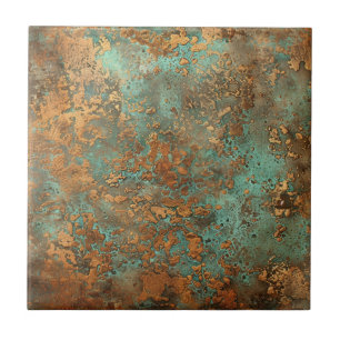 Azulejo De Cerâmica Cobre Patina - Russo Metálico