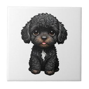 Azulejo De Cerâmica Cockapoo Preto