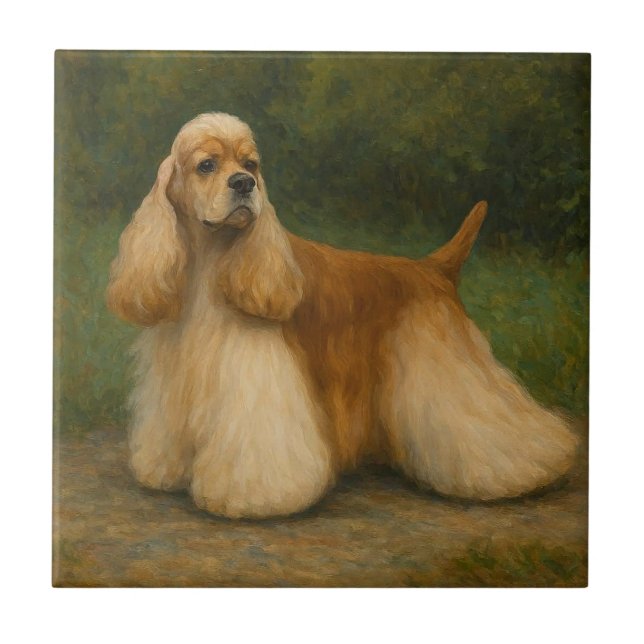 Azulejo De Cerâmica Cocker Spaniel (Frente)