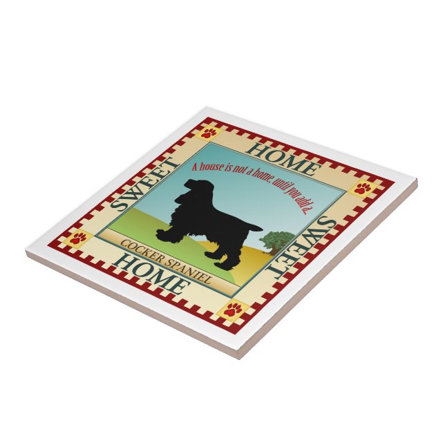 Azulejo De Cerâmica Cocker Spaniel (Lateral)