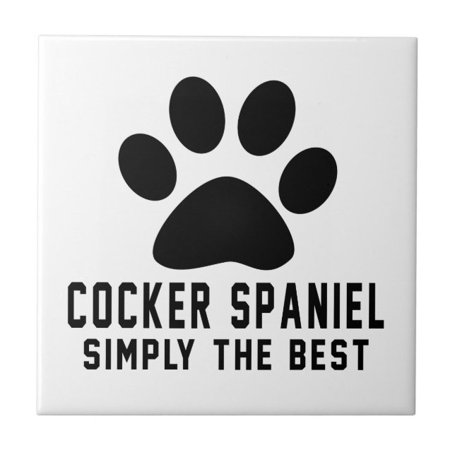 Azulejo De Cerâmica Cocker spaniel simplesmente o melhor (Frente)