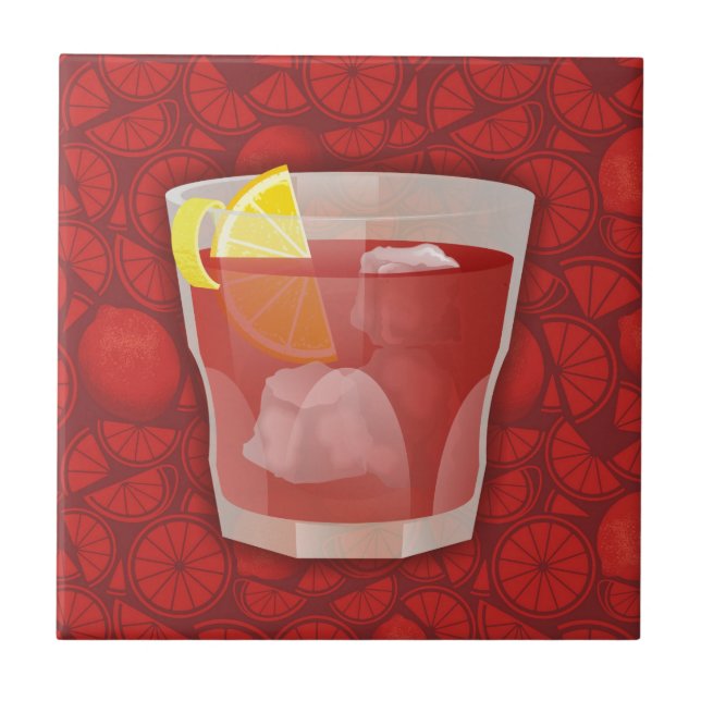 Azulejo De Cerâmica cocktail americano (Frente)