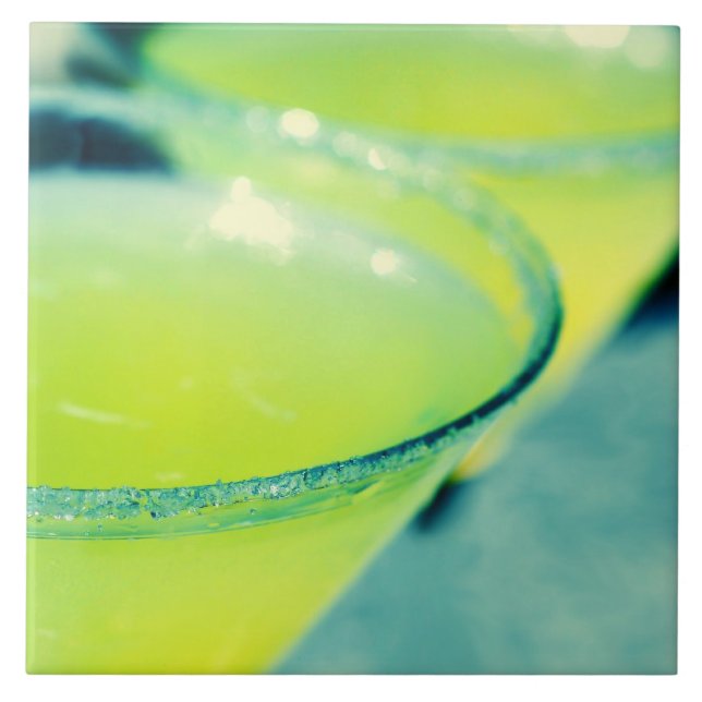 Azulejo De Cerâmica Cocktail da gota de limão (Frente)