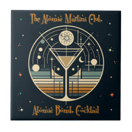 Azulejo De Cerâmica Cocktail de bombas atômicas do Clube Atômico Marti