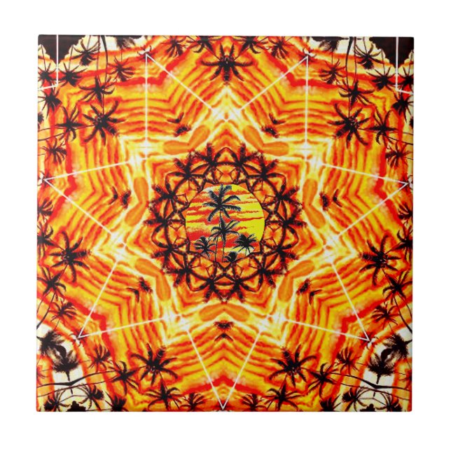Azulejo De Cerâmica Coco Palm Star (Frente)