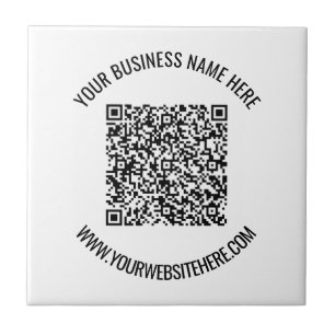 Azulejo De Cerâmica Código QR e Texto Personalizado Personalizado Pers