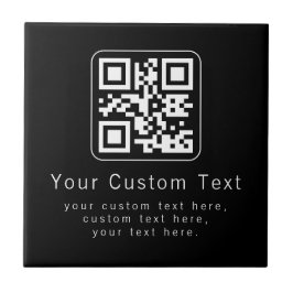 Azulejo De Cerâmica Código QR personalizável e modelo de texto editáve