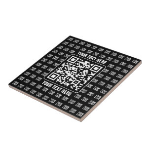 Azulejo De Cerâmica Código QR promocional (editável) mais padrão de lo