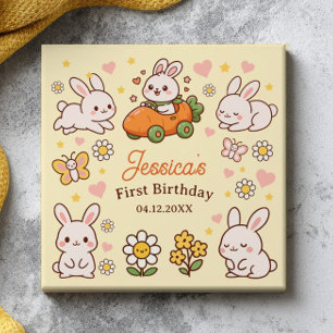 Azulejo De Cerâmica Coelhinhos de Páscoa Encantadores 1º Aniversário