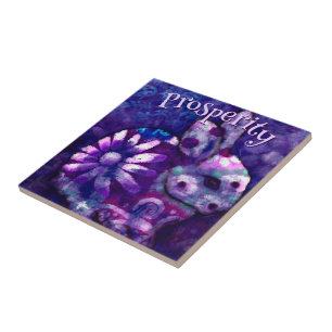 Azulejo De Cerâmica Coelho Coelho Floral Caprichoso Personalizado