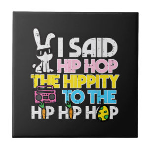 Azulejo De Cerâmica Coelho de Páscoa Hip Hop Hippity