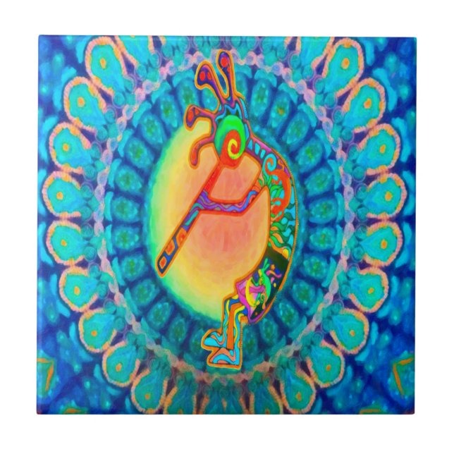 Azulejo De Cerâmica Coelho Kokopelli (Frente)