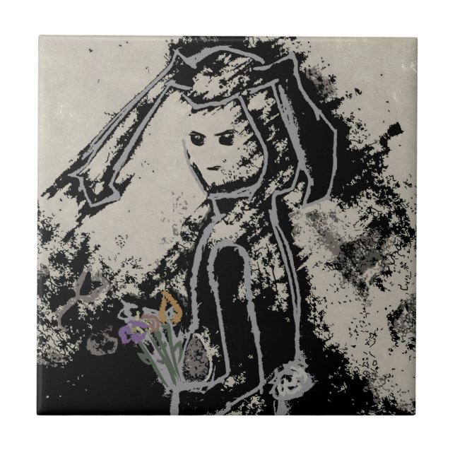 Azulejo De Cerâmica coelho sinistro (Frente)