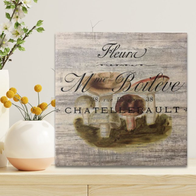 Azulejo De Cerâmica cogumelo silvestre russo de conto de fadas (french country rustic fairytale woodland mushroom ceramic tile)