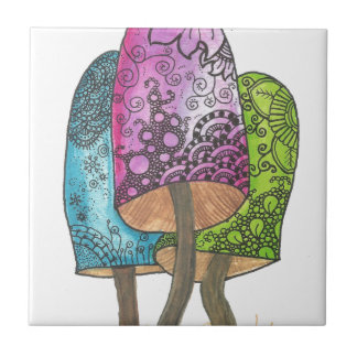 Azulejo De Cerâmica Cogumelos