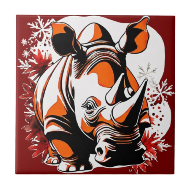 Azulejo De Cerâmica Cogumelos brancos folhas design (Frente)