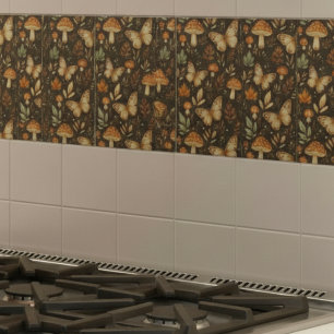 Azulejo De Cerâmica Cogumelos Florestais Boho Woodland