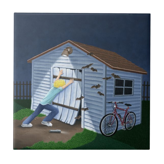 Azulejo De Cerâmica Coisas que soam na noite (Frente)