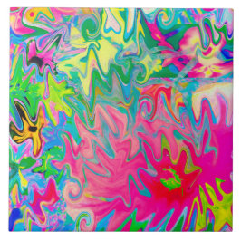 Azulejo De Cerâmica Colagem Colorida de Abstrato do Jardim da Flor Col