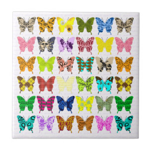Azulejo De Cerâmica Colagem da borboleta