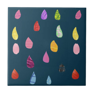 Azulejo De Cerâmica Colagem de arremessos de chuva fria colagem de cor