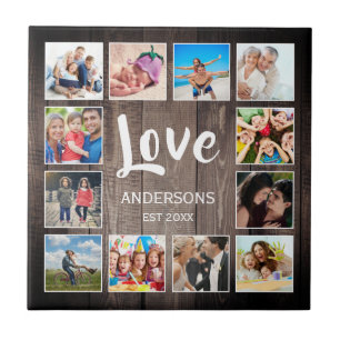 Azulejo De Cerâmica Colagem de Fotografias Personalizada Farmhouse Rus
