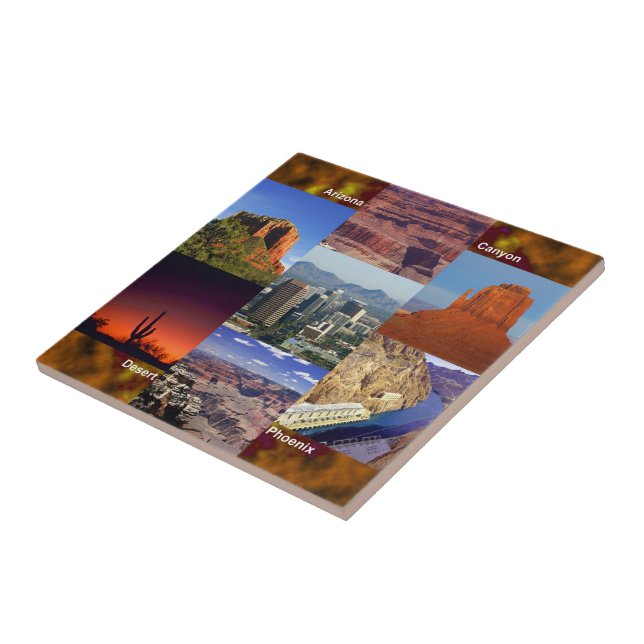 Azulejo De Cerâmica Colagem do Deserto arizona (Lateral)